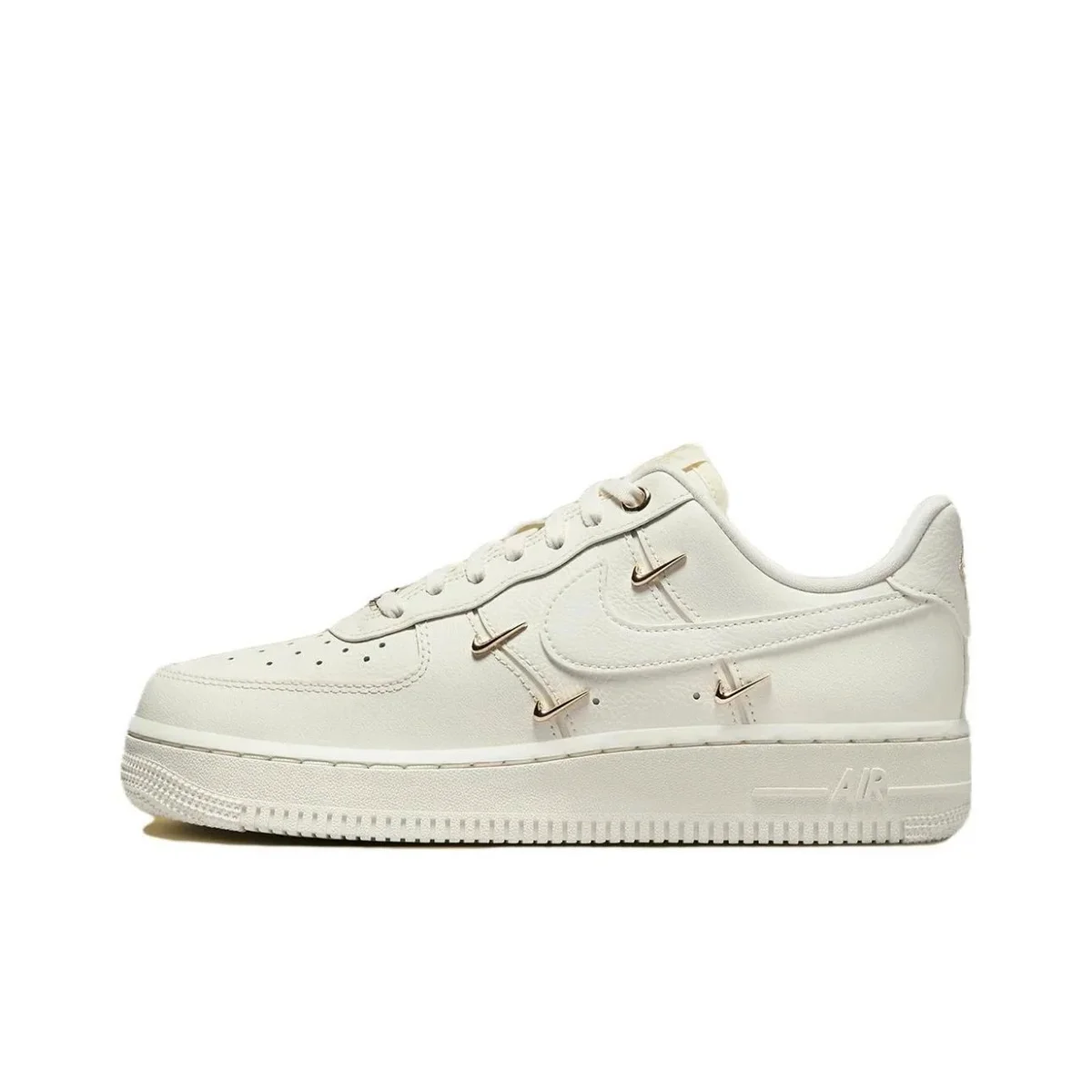Nike Nike Air Force 1 White/Gold Multi-Swoosh Sneaker White