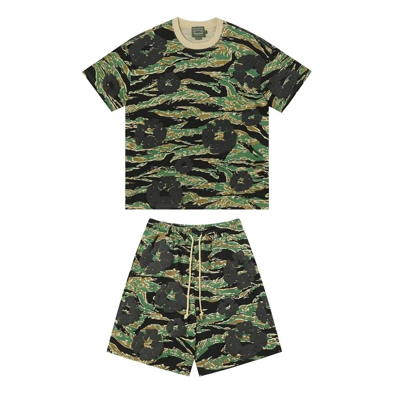 Other Camouflage Tiger Stripe Set - Shorts & T-Shirt Green - 1