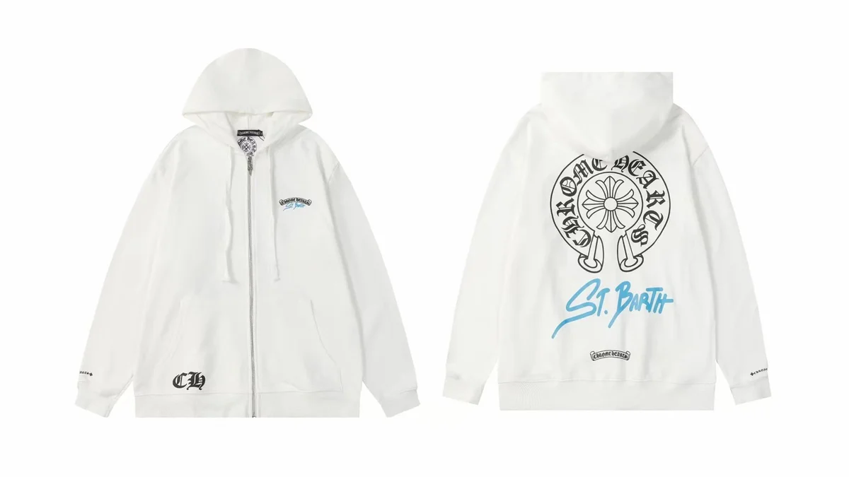 Chrome Hearts Chrome Hearts CH Zip-Up Hoodie White 8510 White