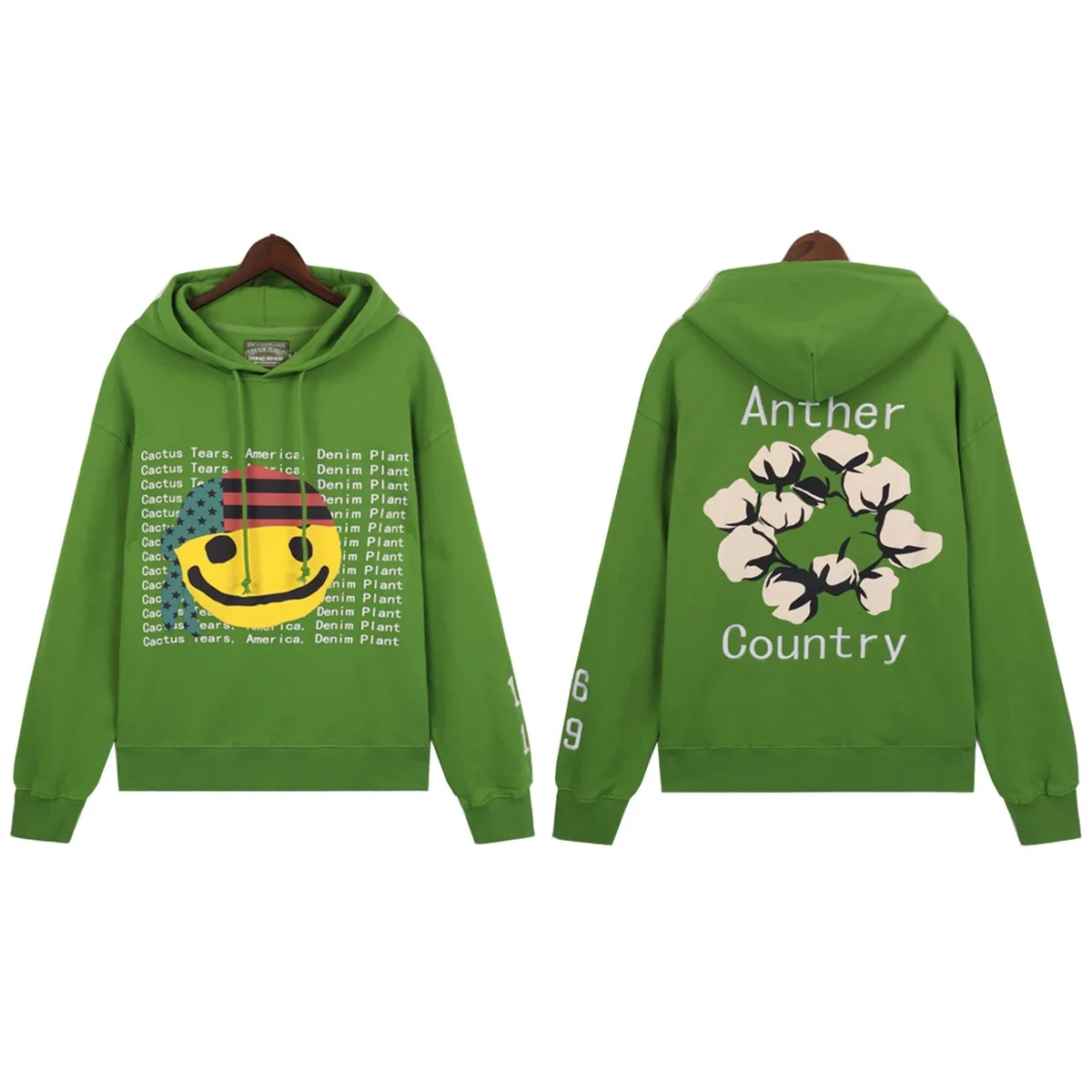 Other Green Graphic Hoodie Green - 1
