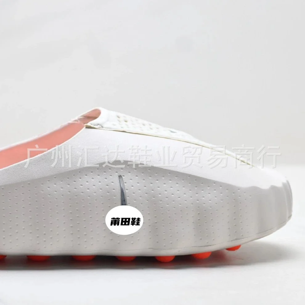Other Unisex White with Coral Accents Slippers White - 1
