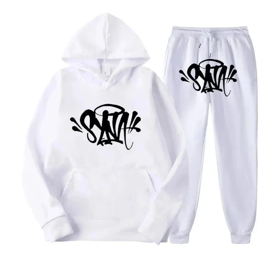 Other Unisex White 'SAINT' Graphic Tracksuit Set White - 1