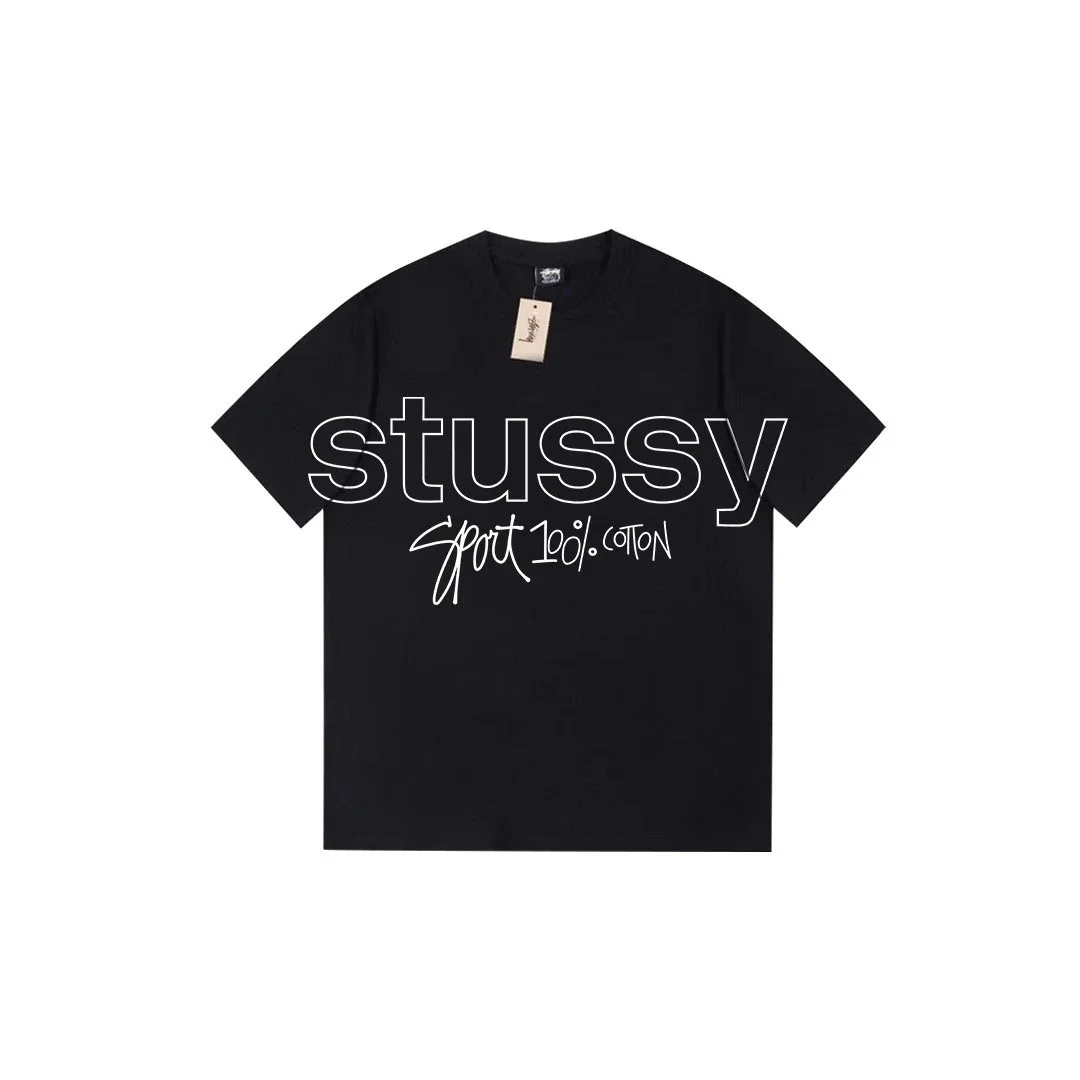 Stussy Stussy Stüssy Sport Black T-Shirt Black - 1