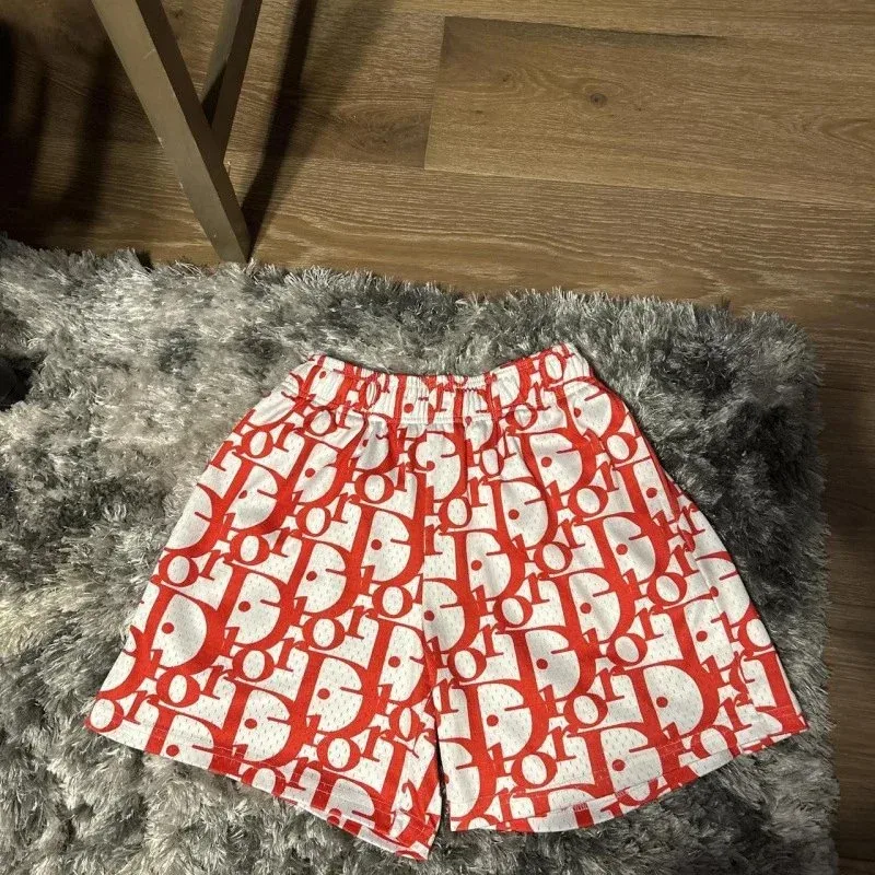 Dior Dior Classic Logo Red/White Basketball Shorts Red - 1