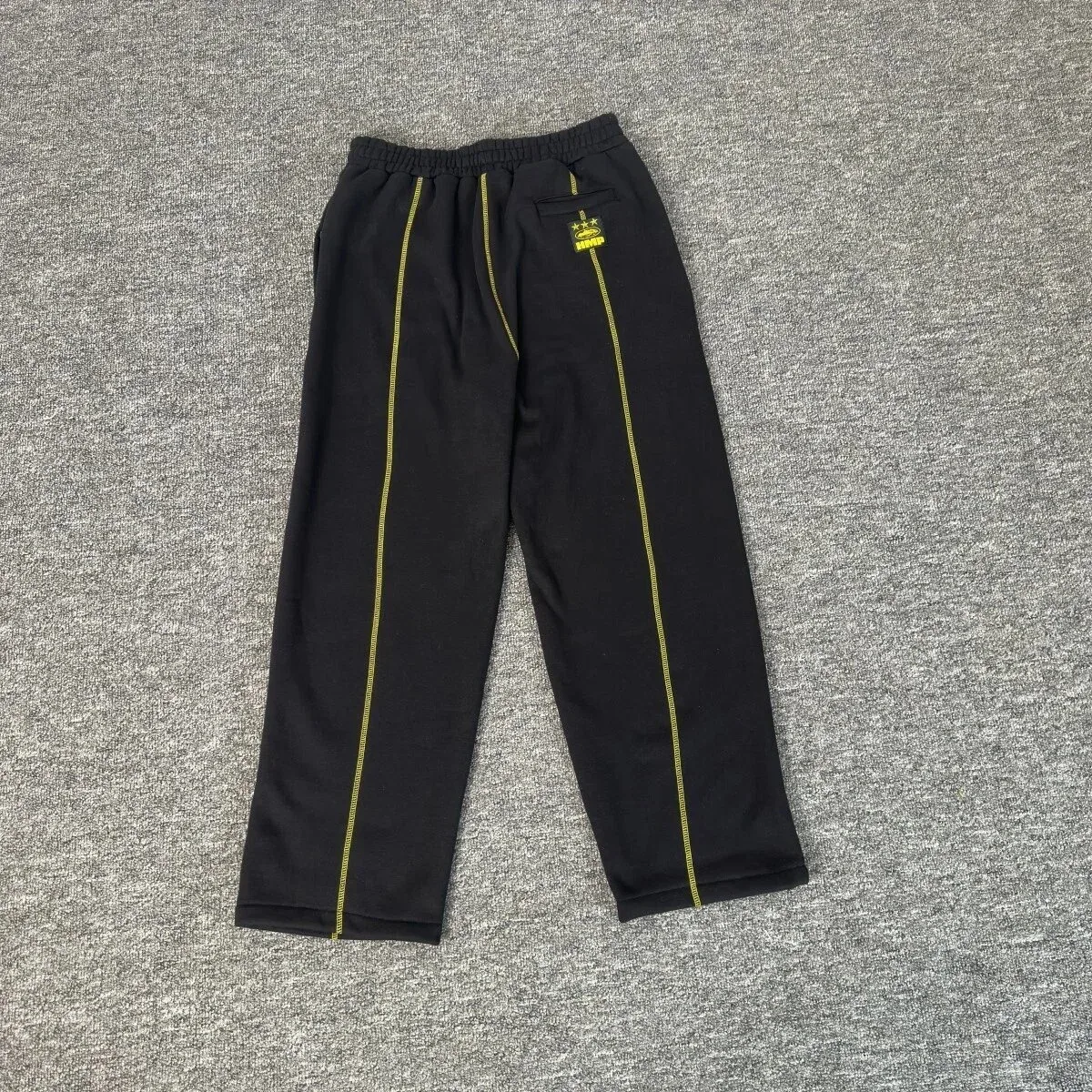 Revenge Revenge Track Pants Black/Yellow Piping Black - 1