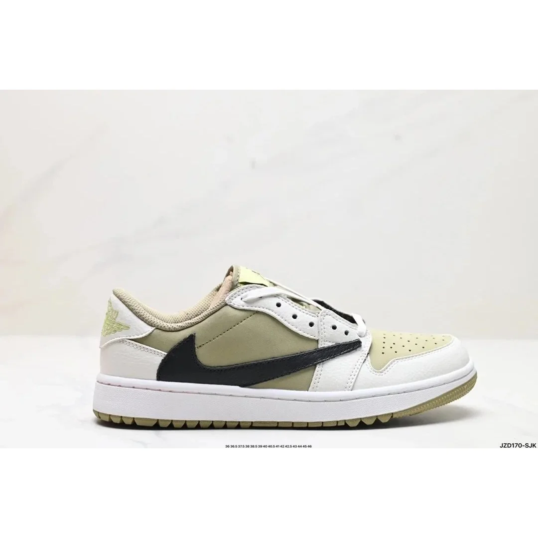 Nike Nike Air Jordan 1 Low Sail/Olive Green Sneakers White - 1