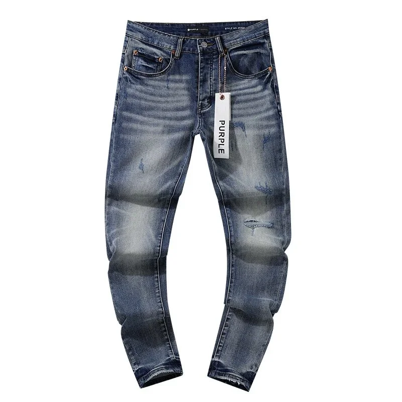 Purple Brand Purple Brand Distressed Blue Jeans Blue - 1