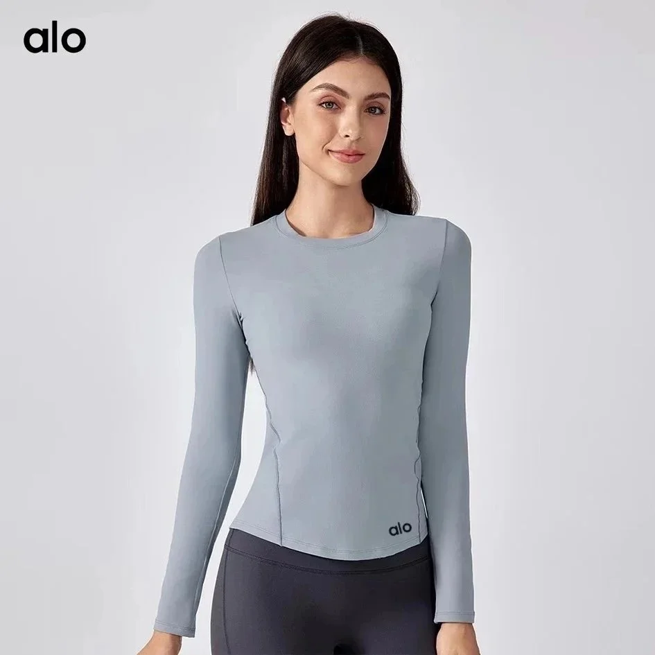 Alo Yoga Alo Long Sleeve Top Rhino Grey Women's Grey - 1