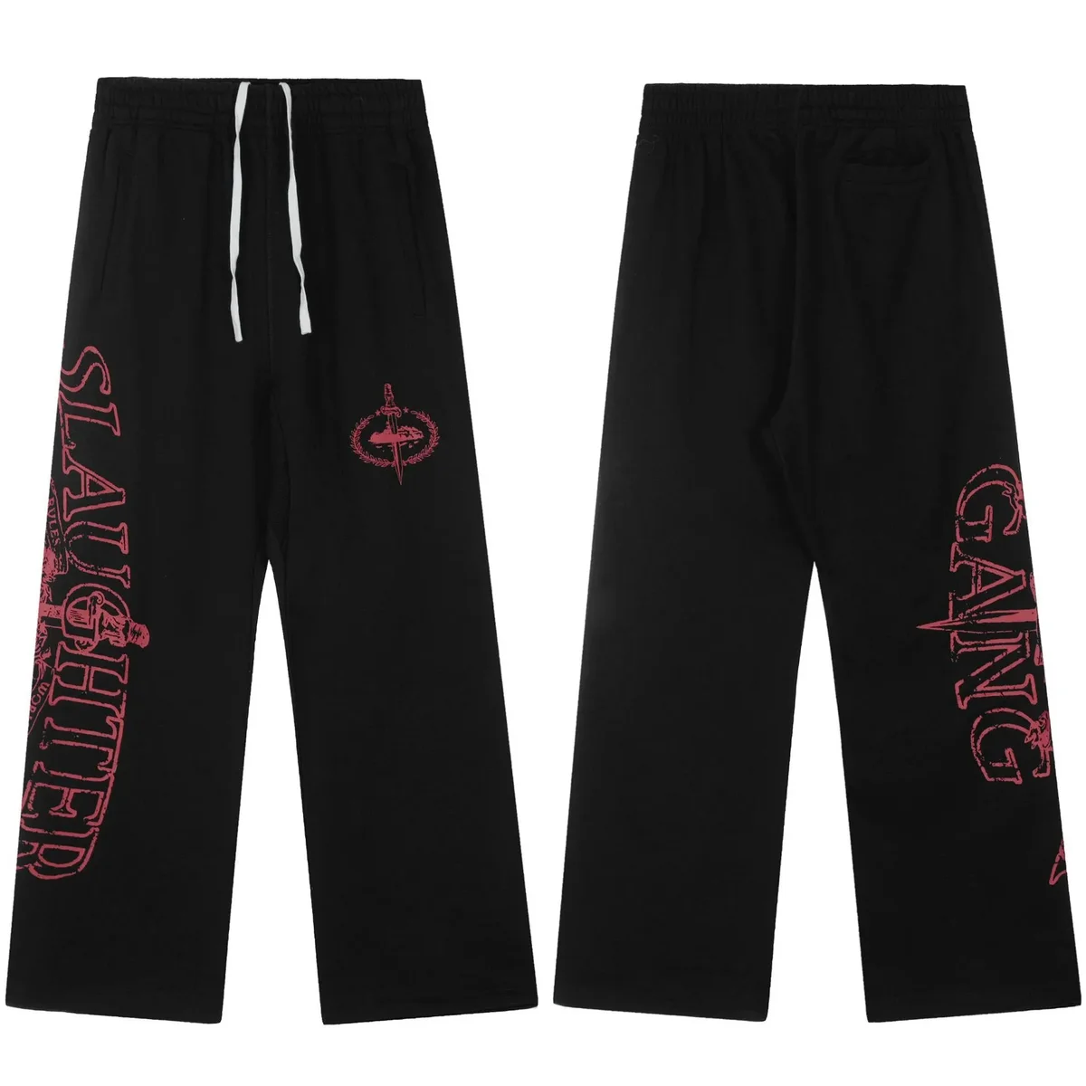 Hellstar Hellstar Studios Black/Red Slaughter Gang Trousers Black - 1