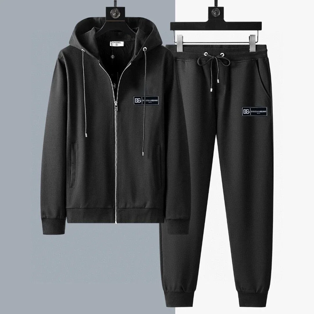 Dolce & Gabbana Dolce & Gabbana D&G Signature Black Tracksuit Set Black - 1