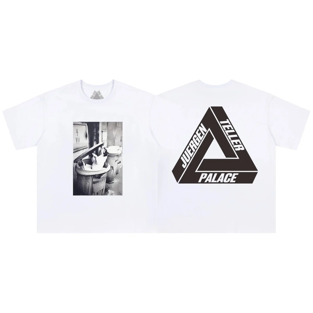 Palace Palace Tri-Logo Juergen Teller Print White T-Shirt White - 1