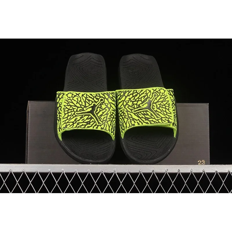 Nike Nike Air Jordan Jumpman Black/Neon Green Slide Sandals Green - 1