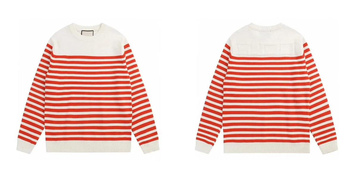 Other Jacquard Striped Blue Apricot Knit Sweater Multicolor