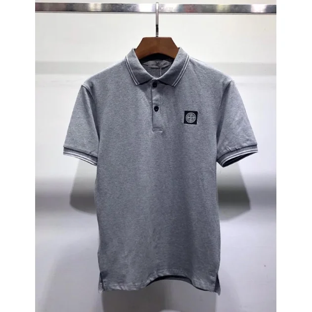 Stone Island Stone Island Heather Grey Polo Shirt Grey