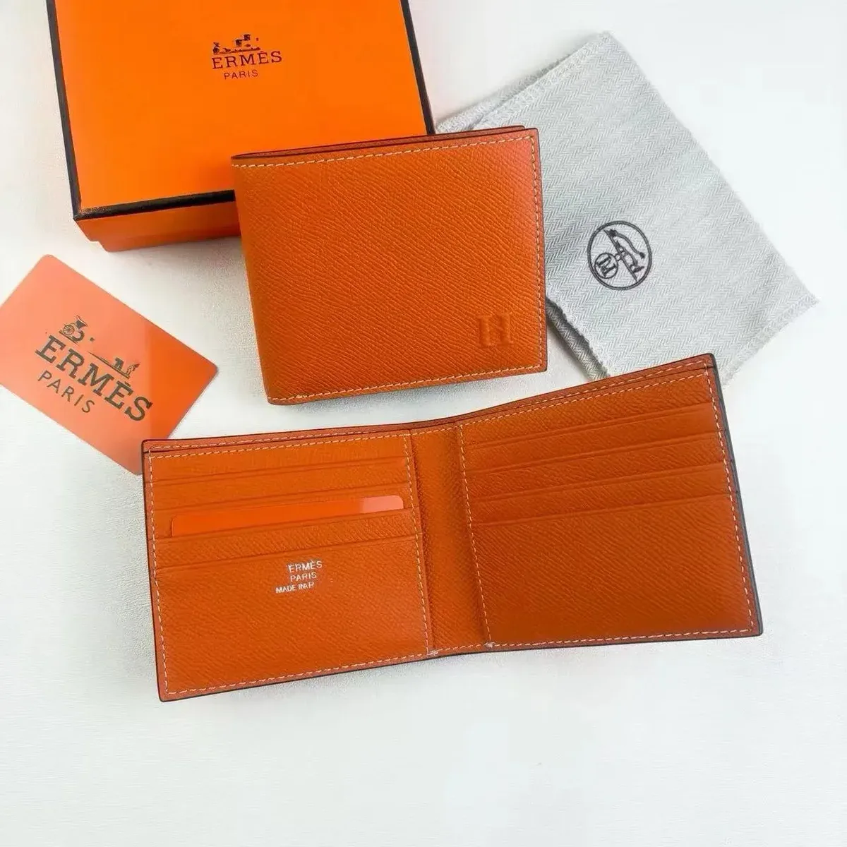 Hermès Hermès Orange Epsom Leather Wallet Orange