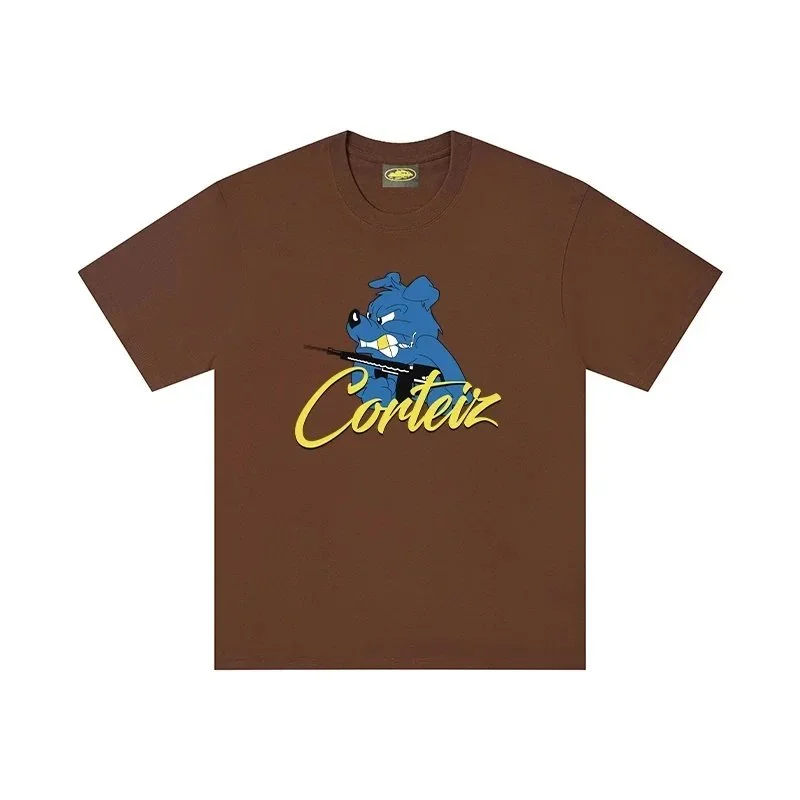 Corteiz Corteiz RTW Brown Dog Print T-Shirt Brown - 1