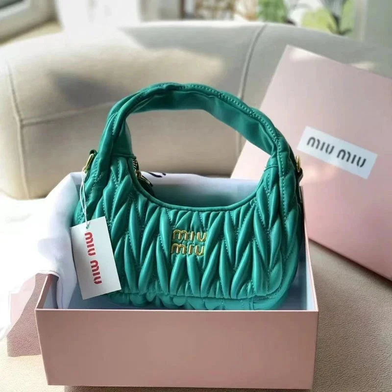 Miu Miu Miu Miu Matelassé Green Handbag Green