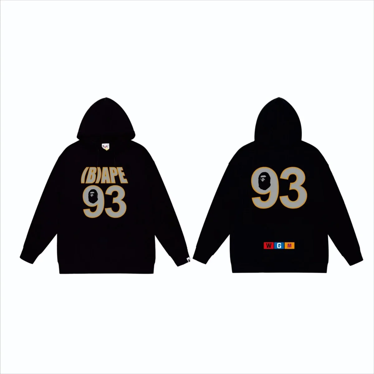 A Bathing Ape A Bathing Ape BAPE STA '93' Hoodie Black Black - 1