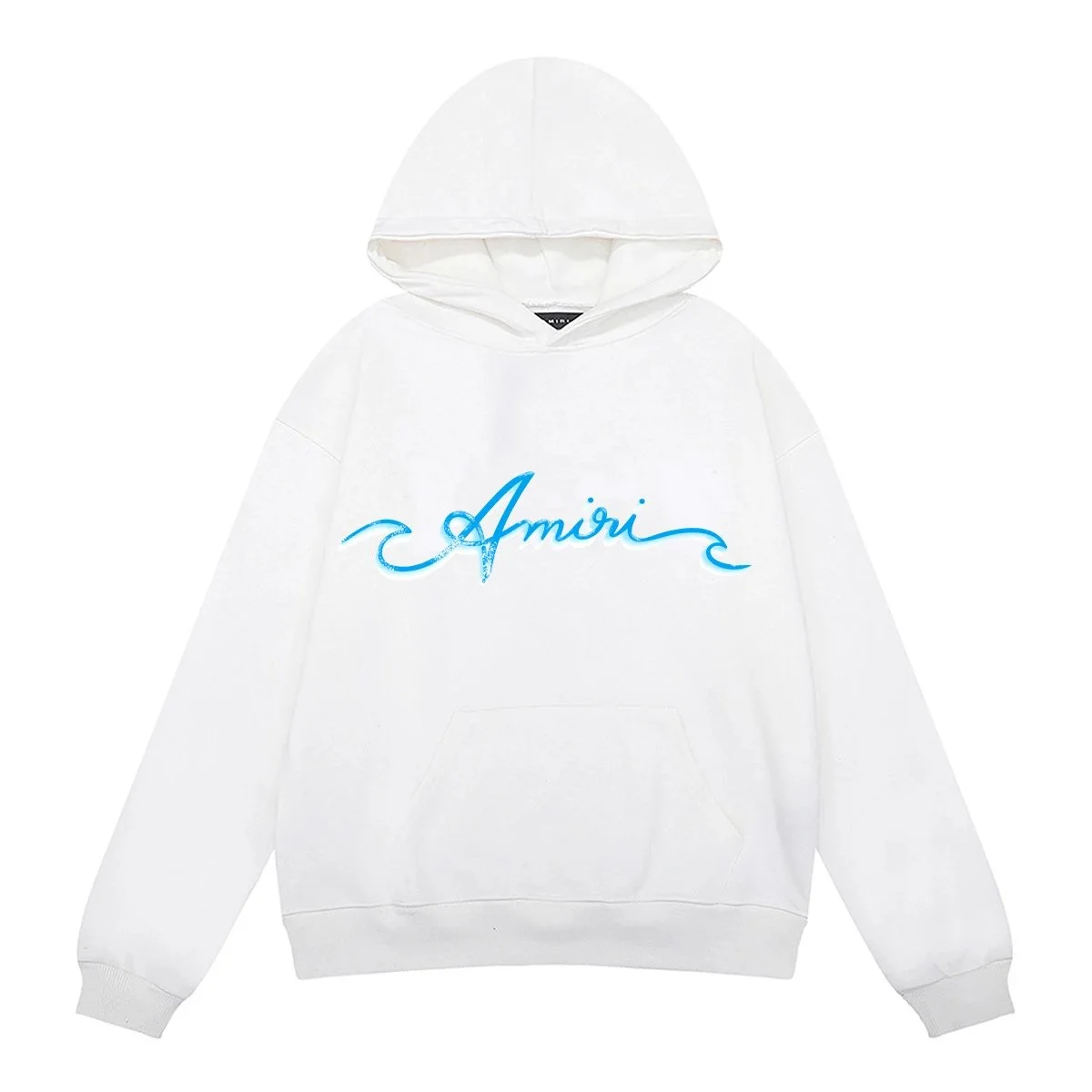 Amiri Amiri AMIRI White/Blue Script Hoodie White - 1