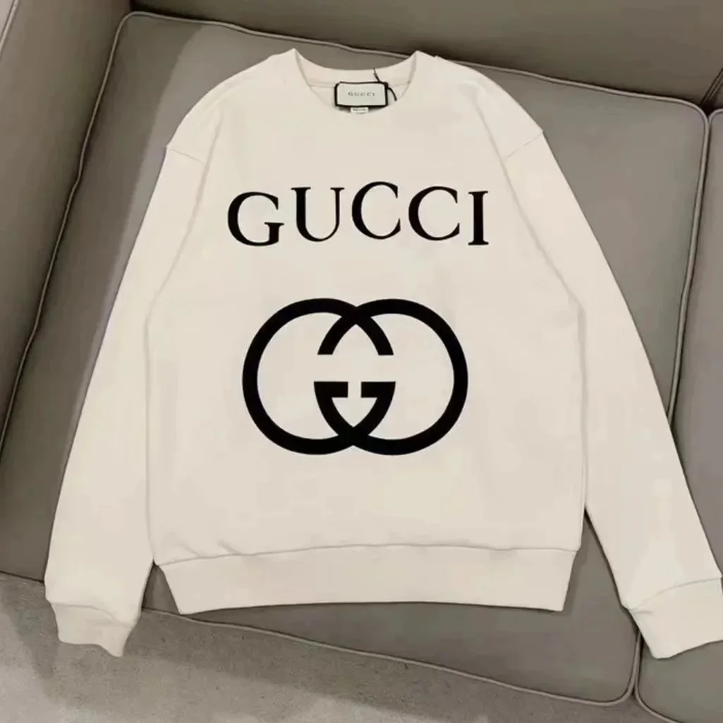Gucci Gucci GC-19 White Logo Crewneck Sweatshirt White - 1