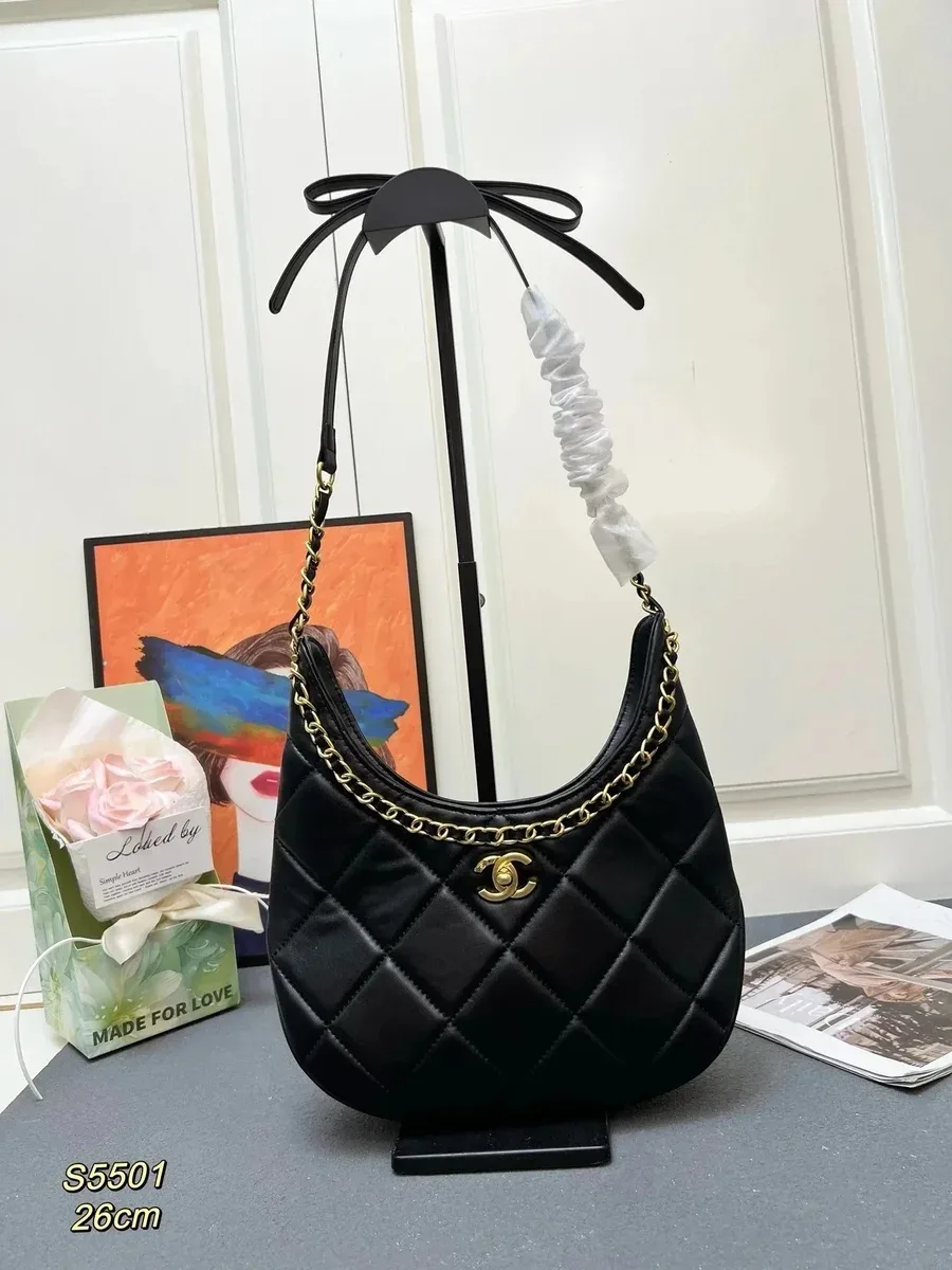 Chanel Chanel Classic Flap Black Quilted Shoulder Bag Black
