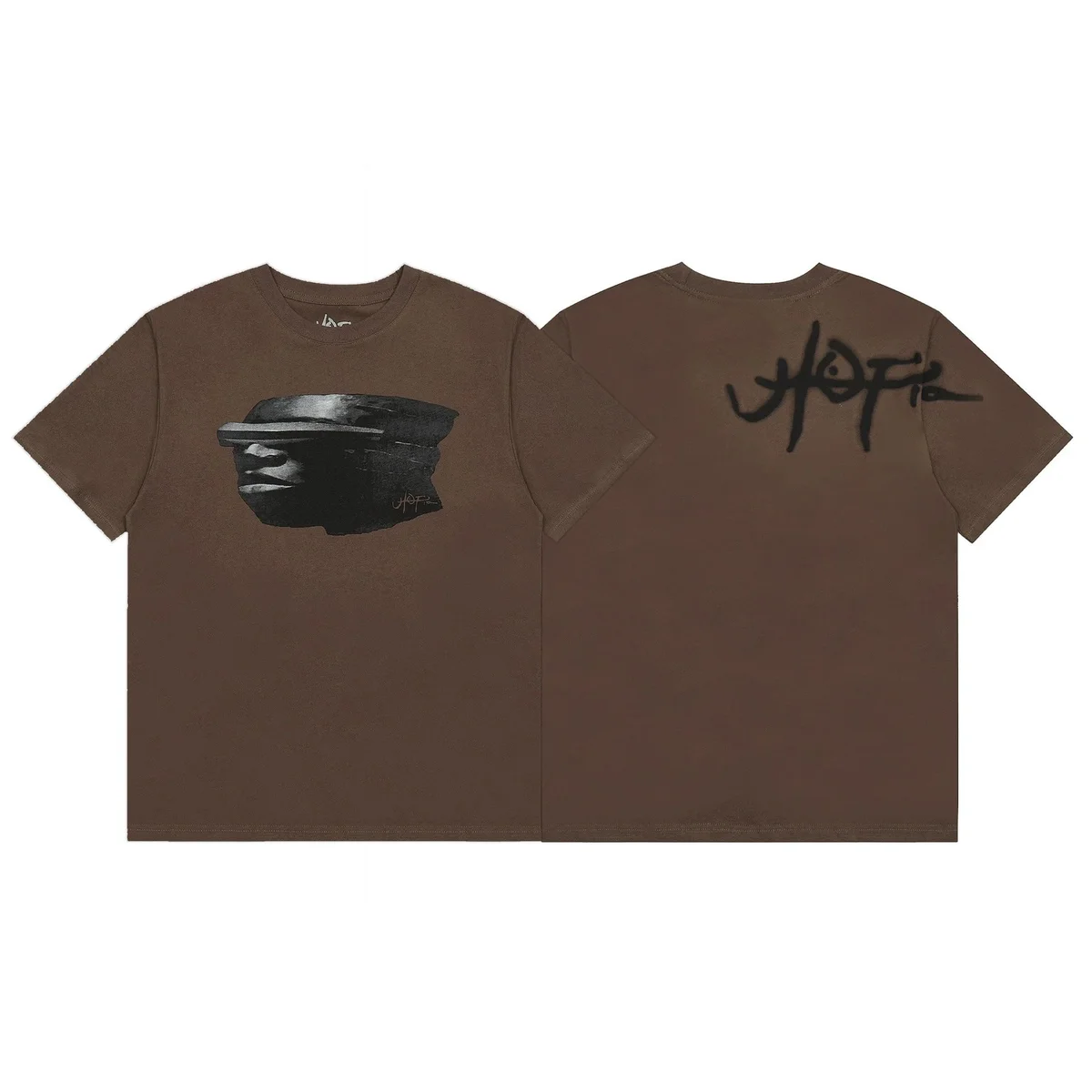 Other Unisex Brown 'Utopia' Graphic T-Shirt Brown - 1