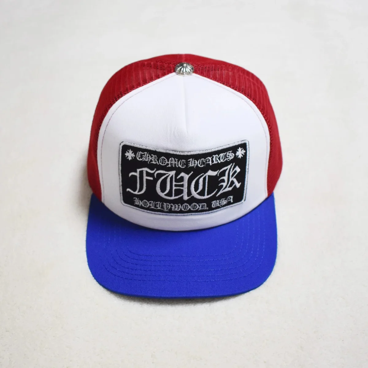 Chrome Hearts Chrome Hearts F*CK Trucker Cap Red/White/Blue Red - 1