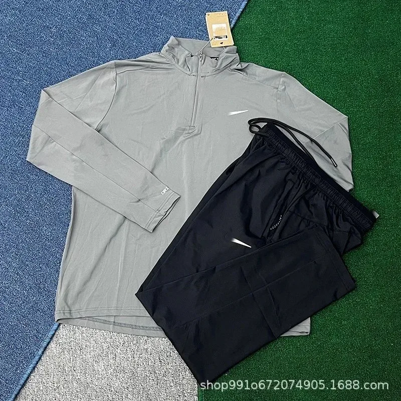 Nike Nike Air Tech Fleece Grey/Black Set Tracksuit Grey