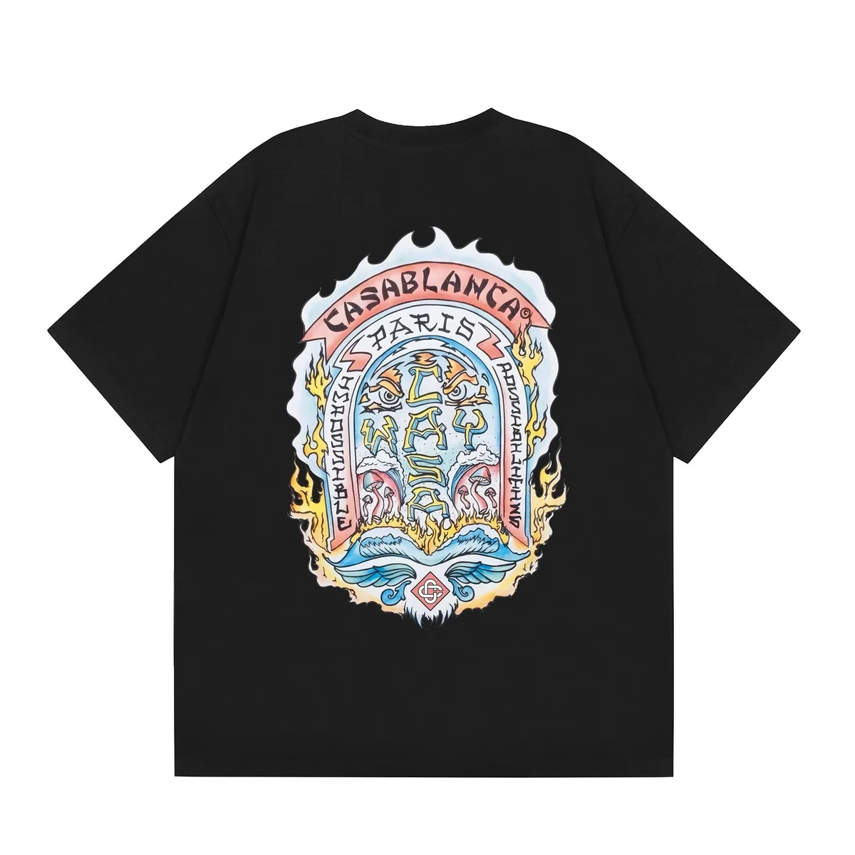 Casablanca Casablanca Paris Triple Black Graphic T-Shirt Black - 1