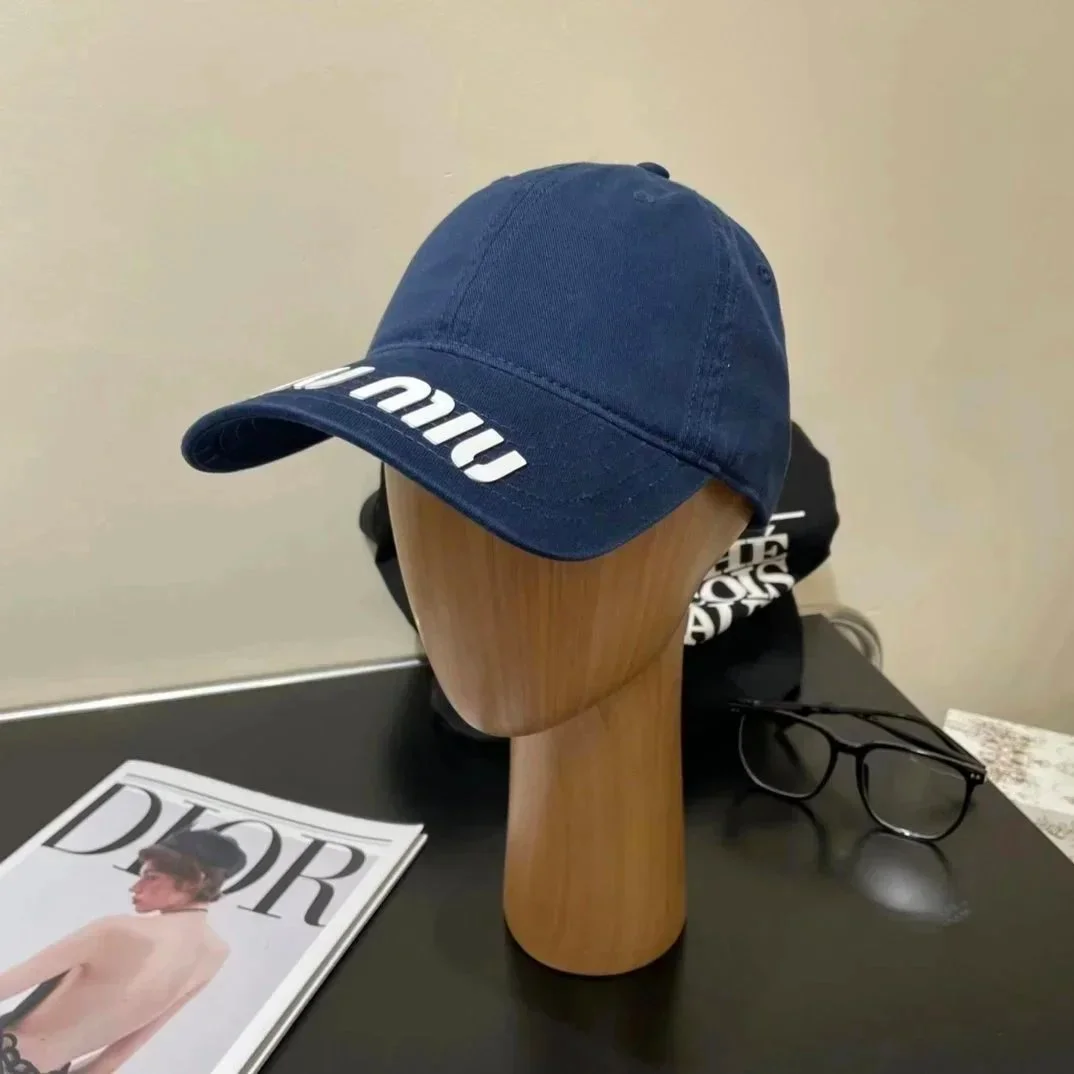 Miu Miu Miu Miu Navy Logo Baseball Cap Navy