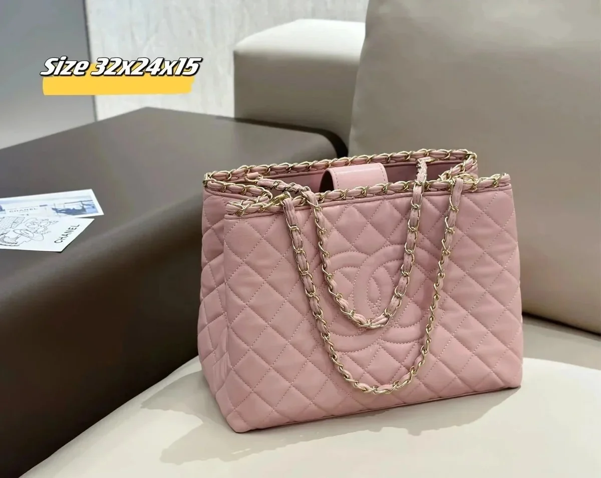 Chanel Classic Flap Pink Quilted Tote Bag