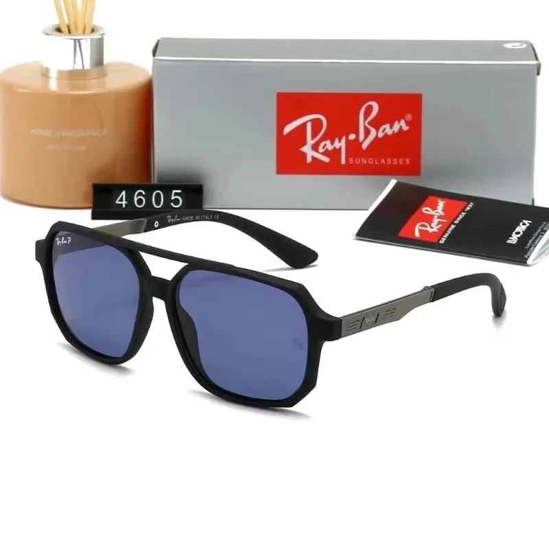 Ray-Ban Ray-Ban Aviator 4605 Black Frame Blue Lens Sunglasses Black - 1