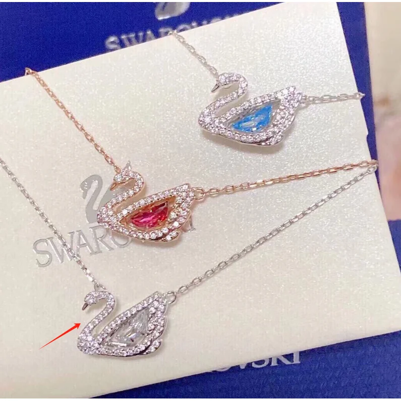 Swarovski Swarovski Swan Crystal Necklace Silver Silver - 1