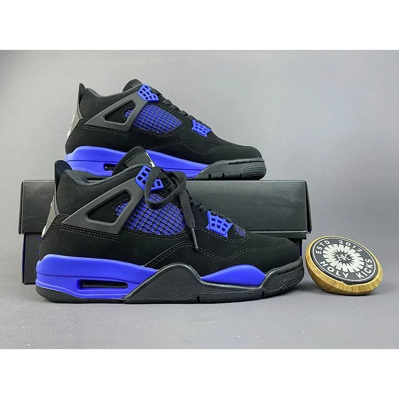 Nike Nike Air Jordan 4 Black/Blue Sneakers Black - 1