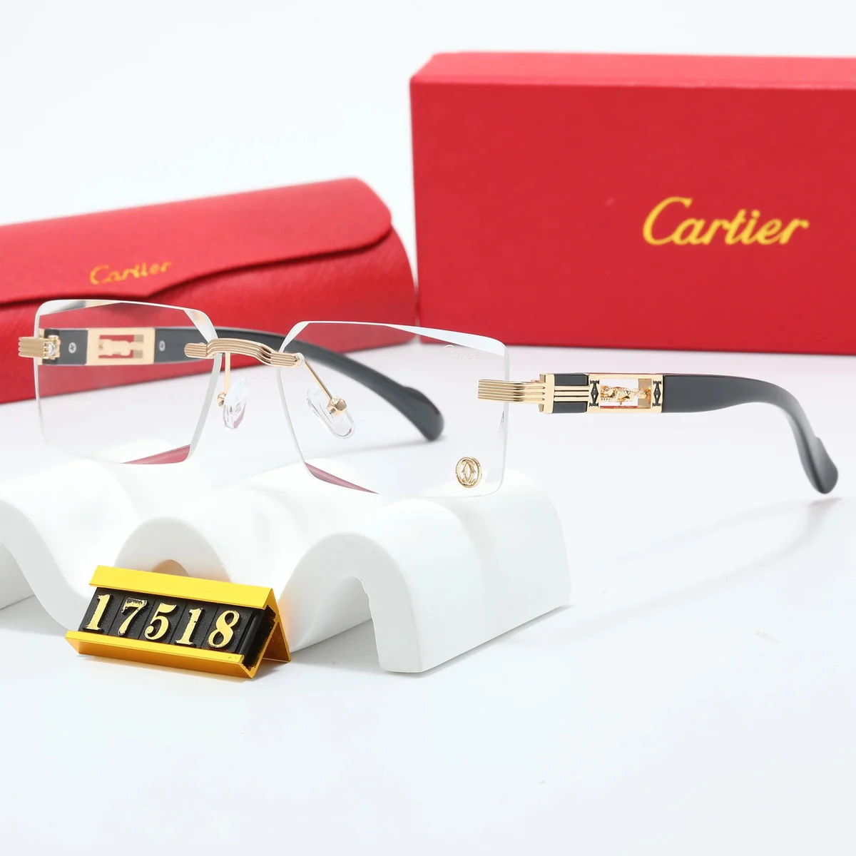 Cartier Cartier Soleil Blanc Gold-Tinted Eyeglasses Gold - 1