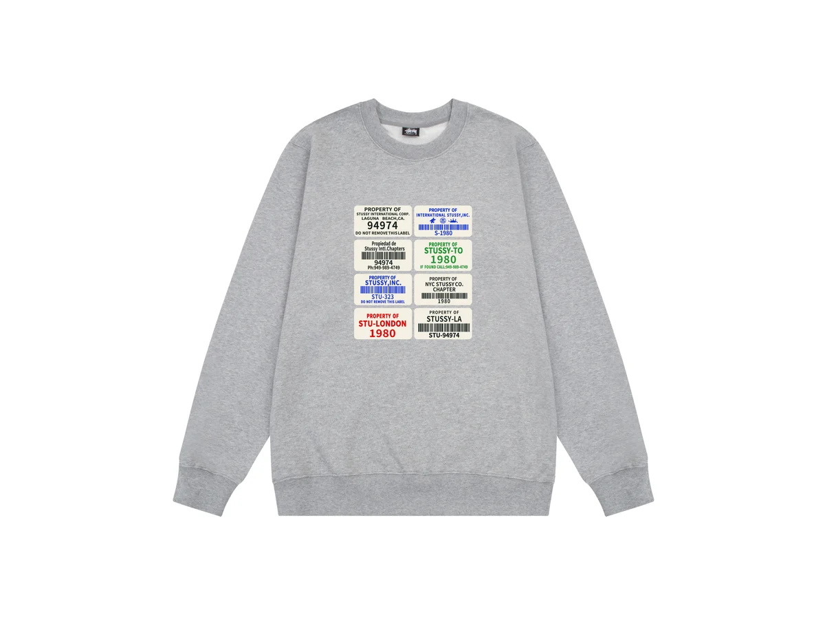Stussy Stussy Stüssy Sweatshirt Grey Grey - 1