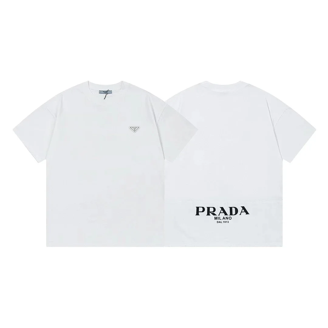 Prada Prada Triangle Logo White T-Shirt White - 1