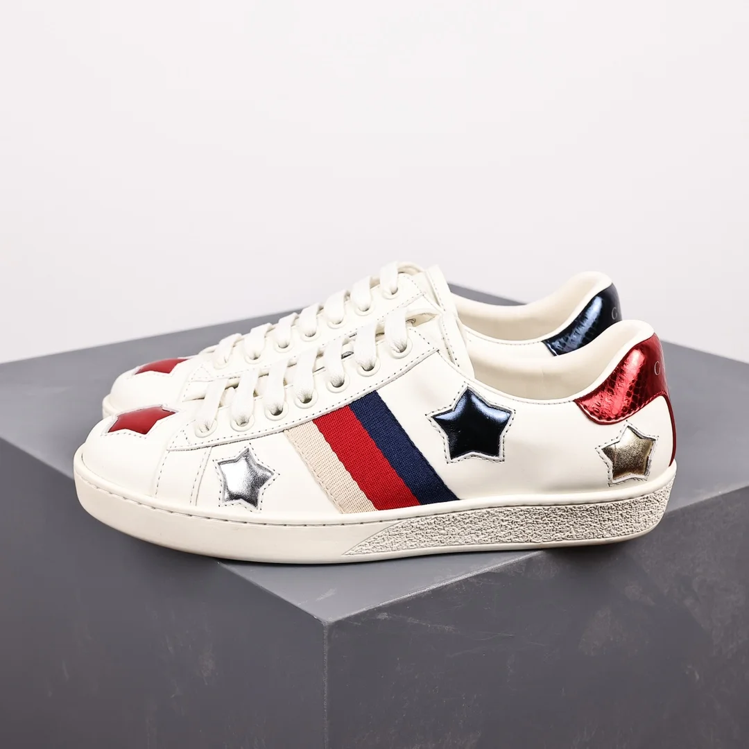 Gucci Gucci Ace Multi Star White Sneakers White