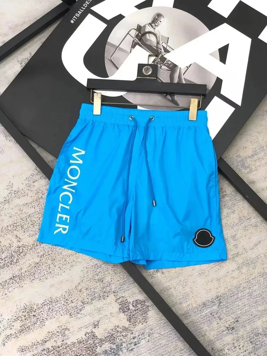 Moncler Moncler Blue Monogram Shorts Blue
