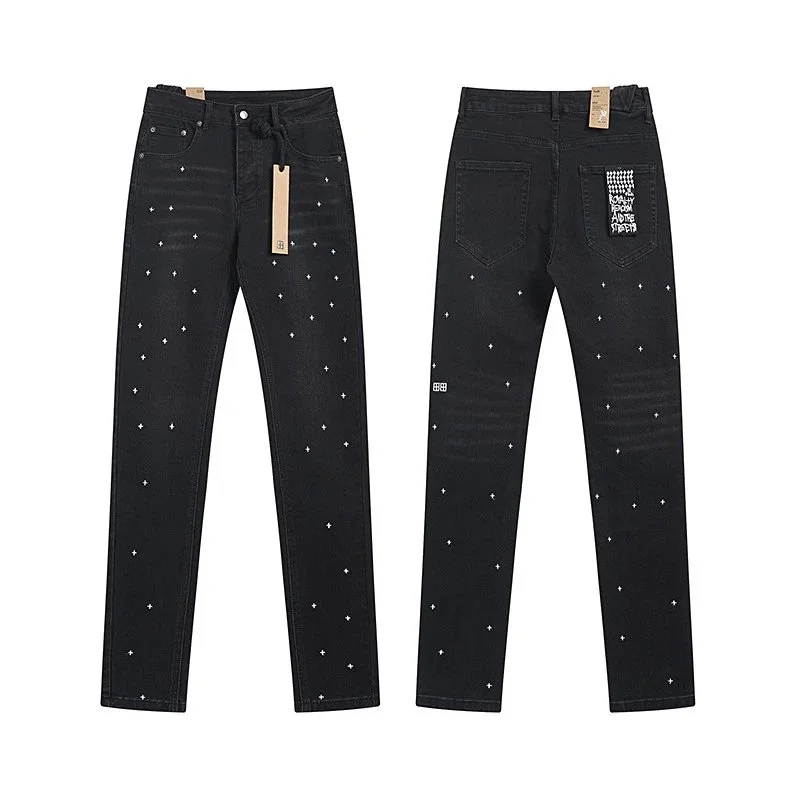 A Bathing Ape A Bathing Ape Star Print Black Jeans Black - 1