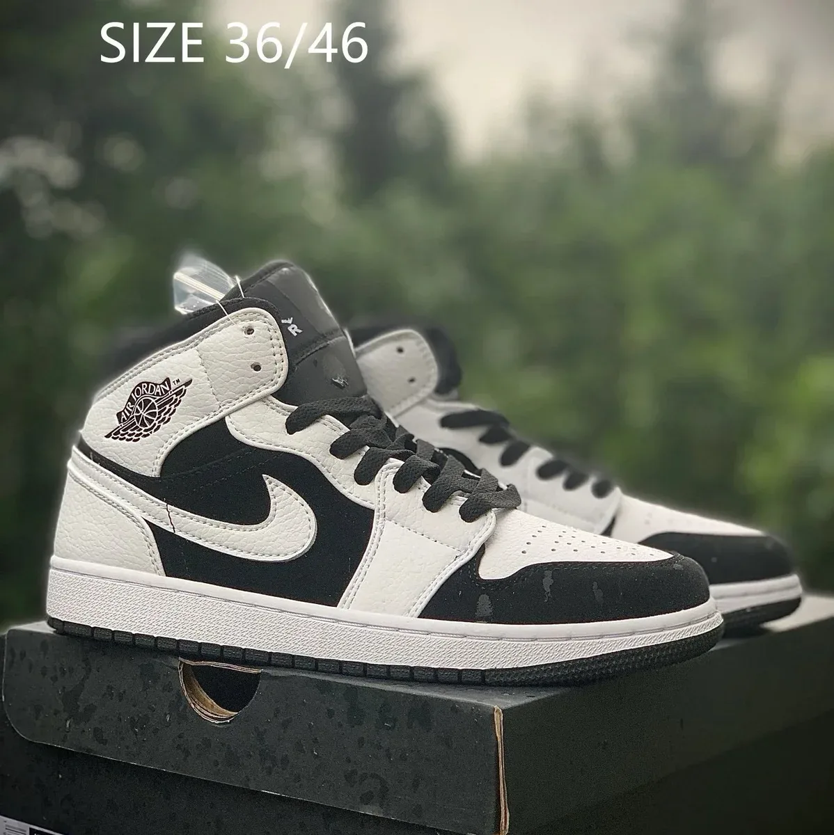 Nike Nike Air Jordan 1 Mid Panda Sneakers Black - 1
