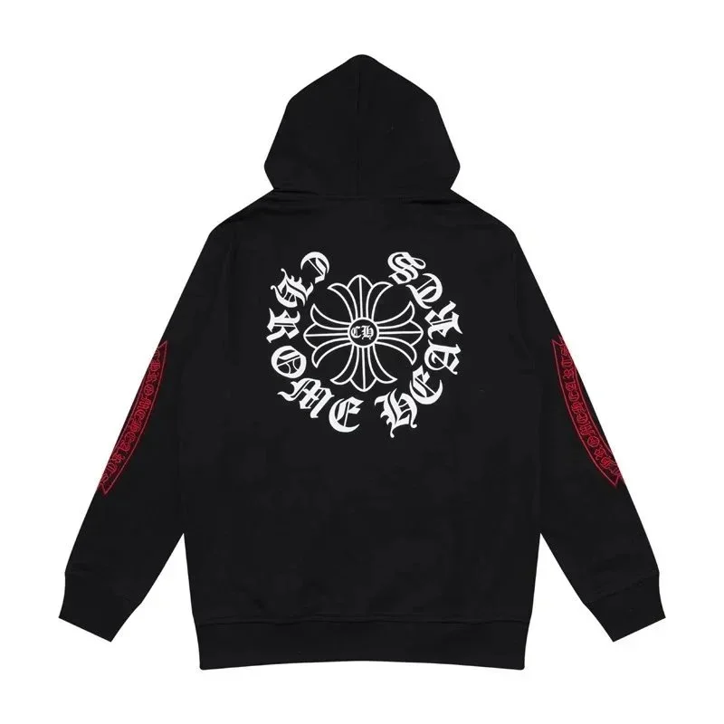 Chrome Hearts Chrome Hearts Floral Cross Black/White/Red Hoodie Black