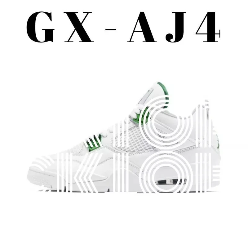 Nike Nike Air Jordan 4 White Green Sneakers White - 1