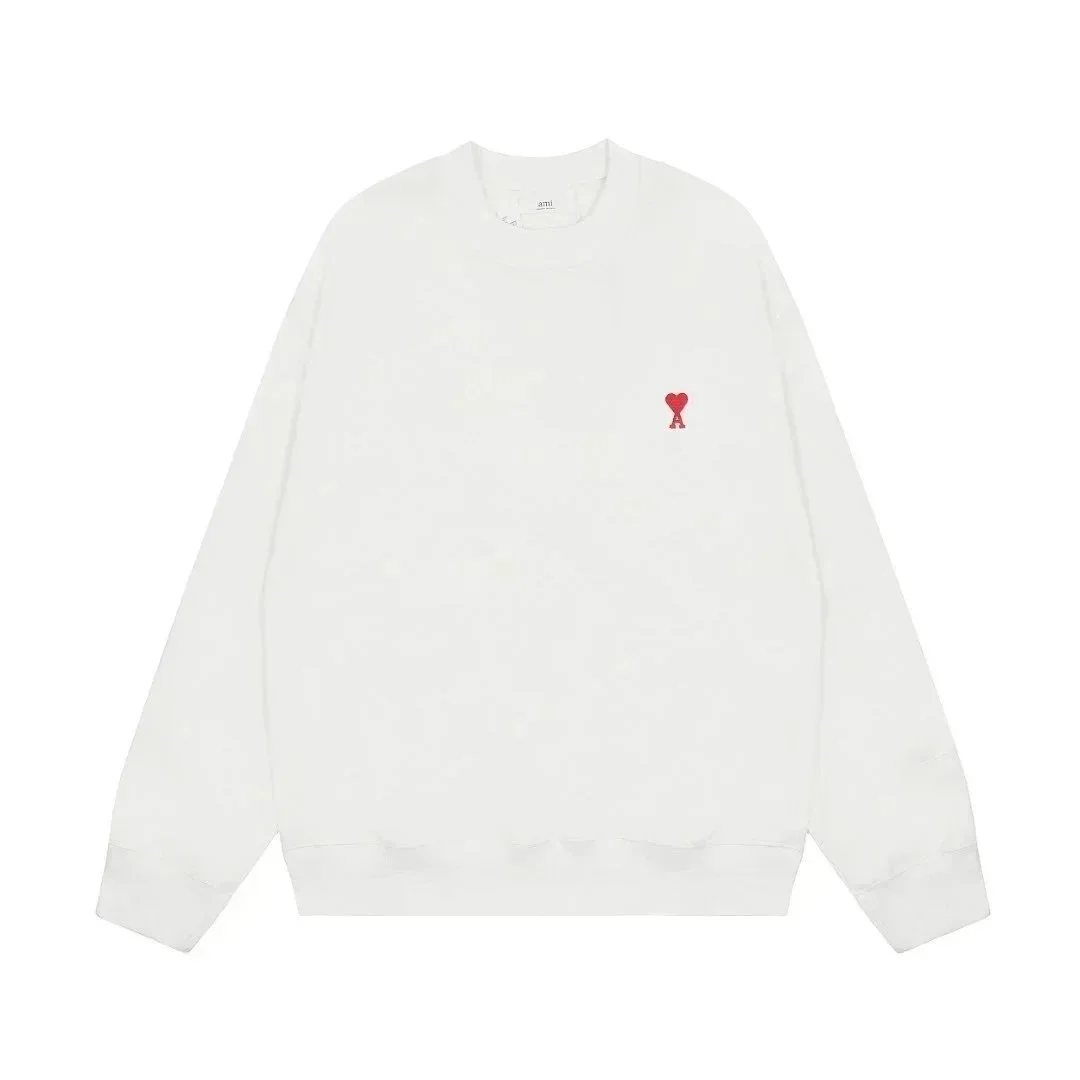 Ami Paris Ami Paris White AM Heart Logo Sweatshirt White - 1