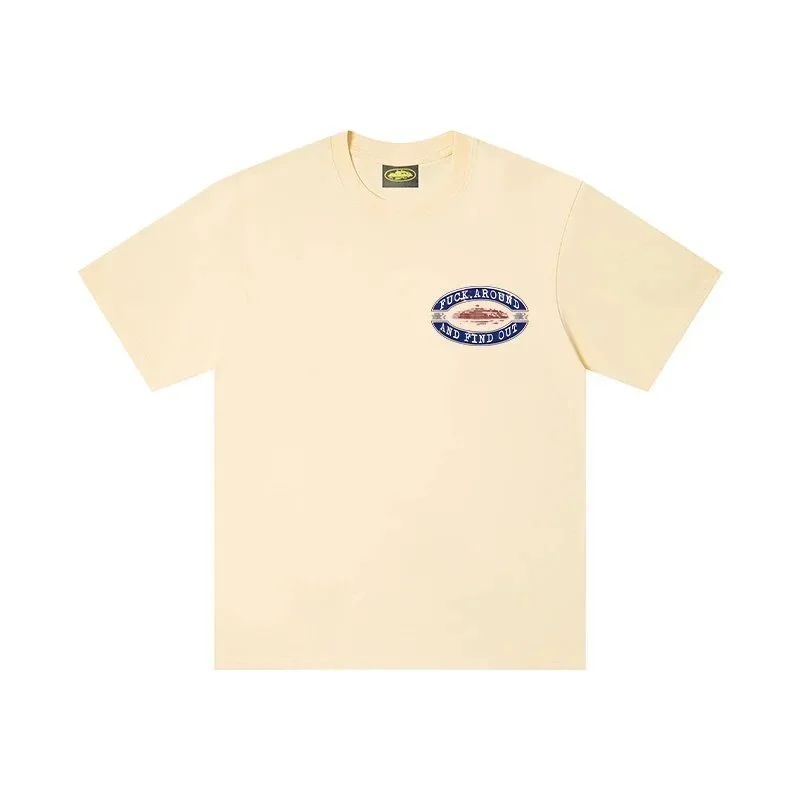 Other Unisex Puck Around and Find Our T-Shirt Cream Solid T-Shirt Cream - 1