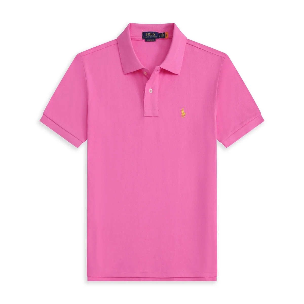 Polo Ralph Lauren Polo Ralph Lauren Classic Logo Pink/Yellow Logo Polo Shirt Pink - 1
