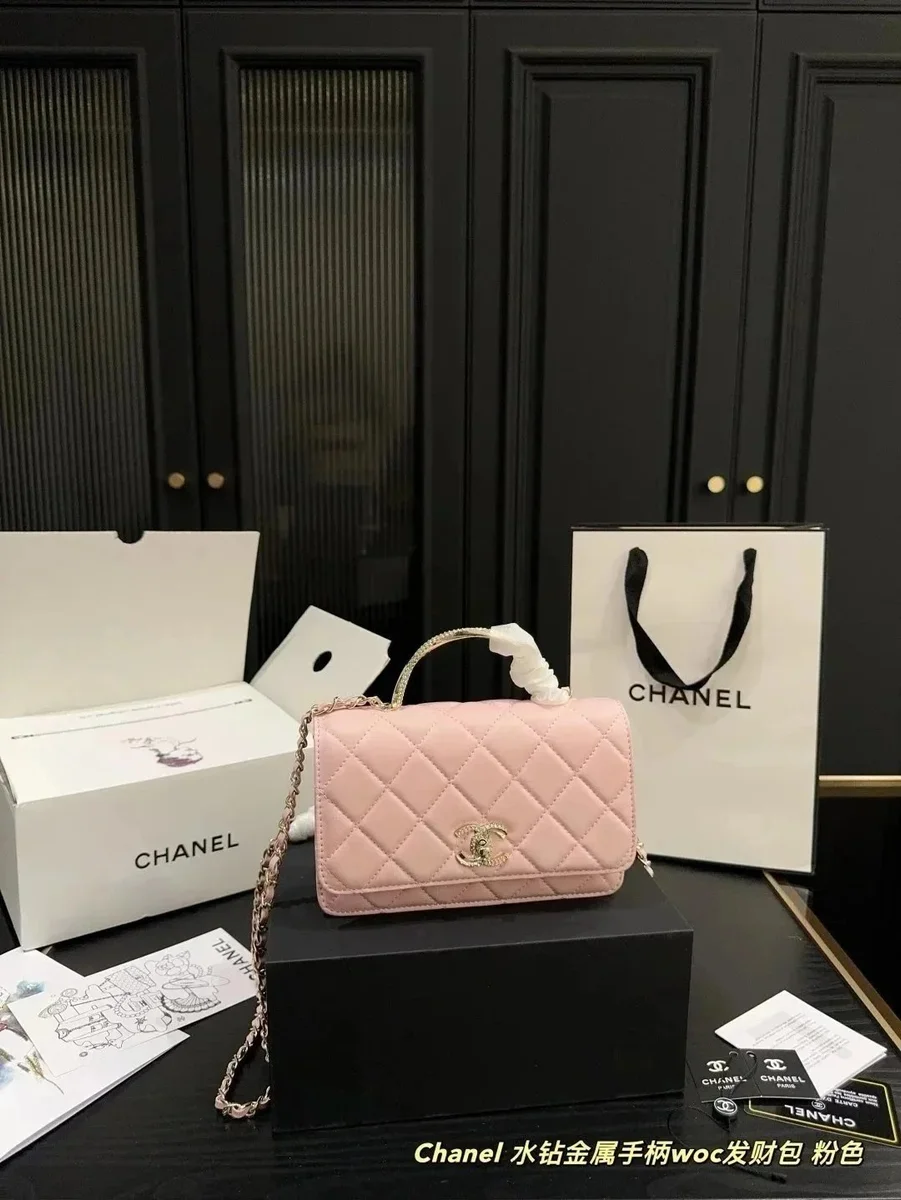 Chanel Chanel Classic Flap WOC Pink Wallet on Chain Pink