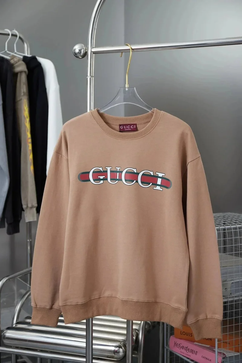 Gucci Gucci Web Stripe Beige Sweatshirt Beige
