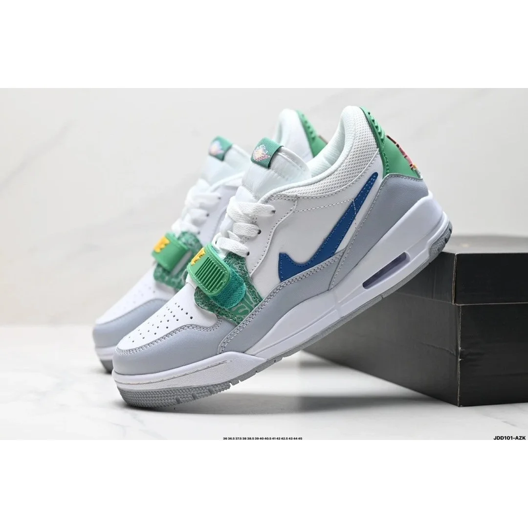 Nike Nike Air Jordan Legacy 310 White Green Blue Low Sneakers White - 1