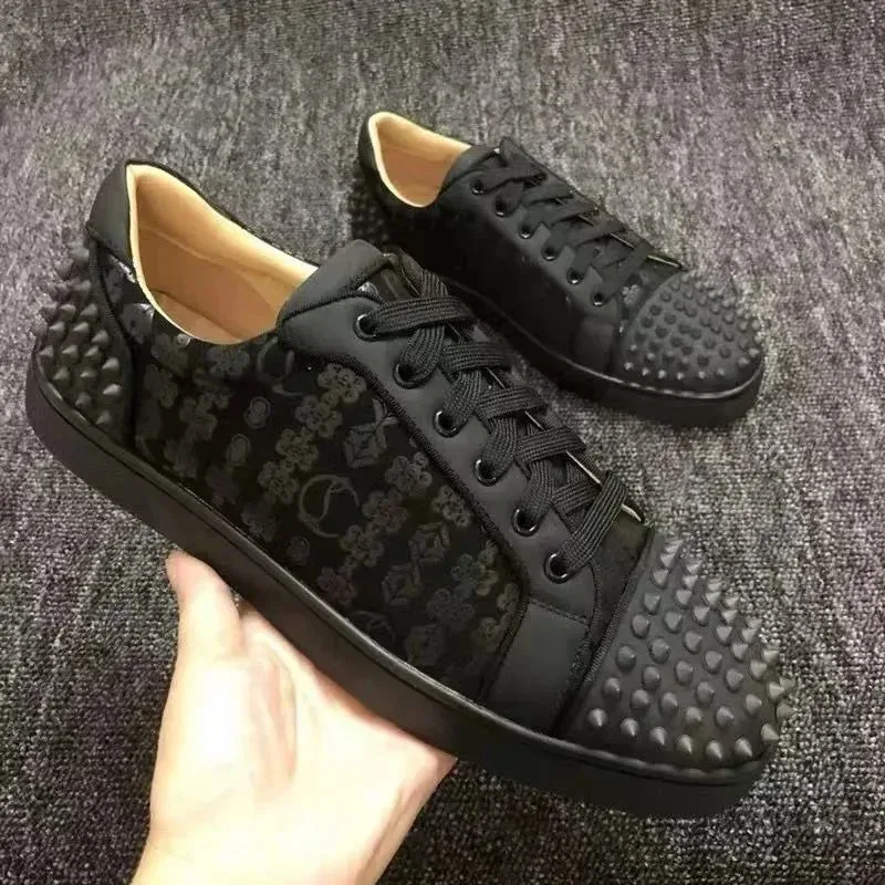 Christian Louboutin Christian Louboutin Loubi Spikes Black Sneakers Black - 1